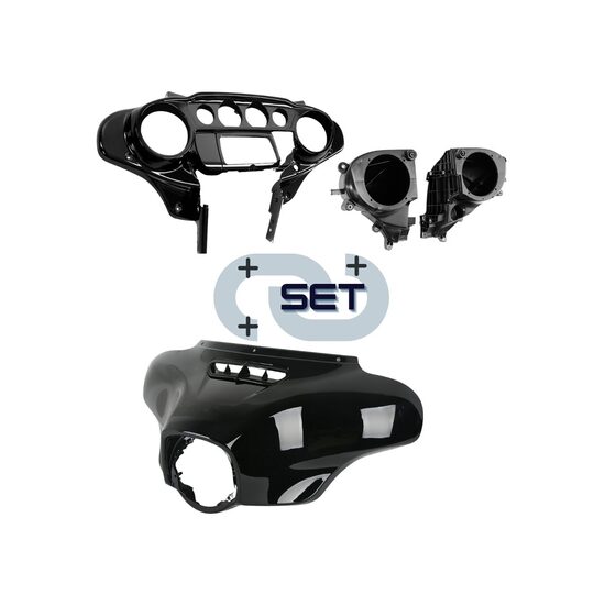 Street glide fairing and speaker enclosure set (gloss inner fairing)