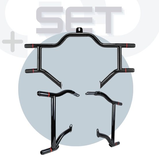 Front Engine Guard and Rear Saddlebag Support Guard set For Touring models 2009-2023